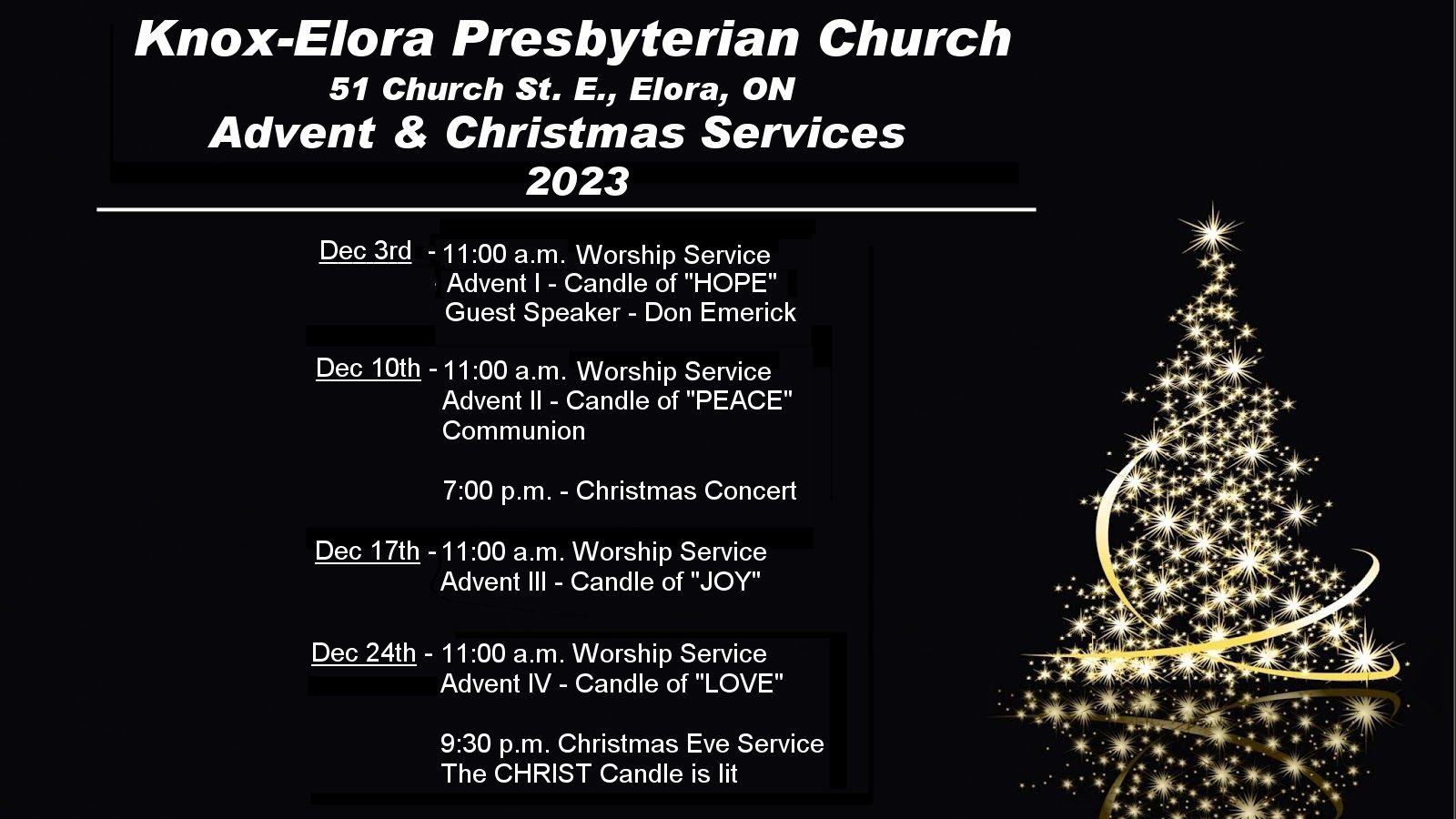 Upcoming Events – Knox-Elora Presbyterian Church